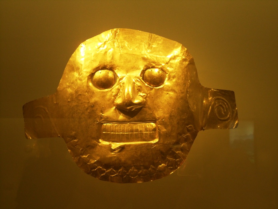 Gold mask from the Inca's Empire
